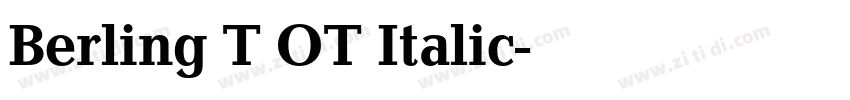 Berling T OT Italic字体转换